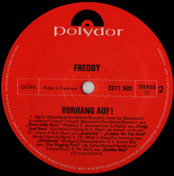 Freddy Quinn - Vorhang Auf !