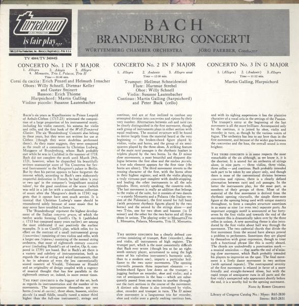 Johann Sebastian Bach - Brandenburg Concerti № 1, In F / № 2, In F / № 3, In G