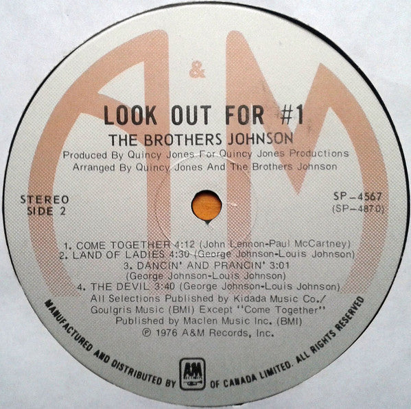 Brothers Johnson - Quincy Jones Presents - Look Out For #1