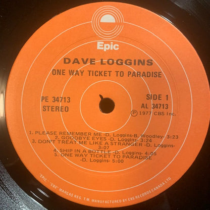 Dave Loggins - One Way Ticket To Paradise