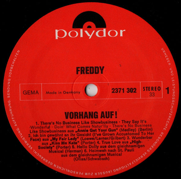 Freddy Quinn - Vorhang Auf !