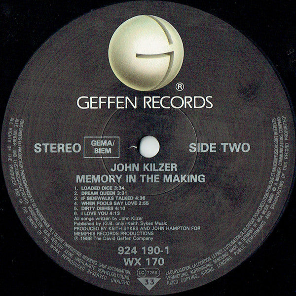 John Kilzer - Memory In The Making