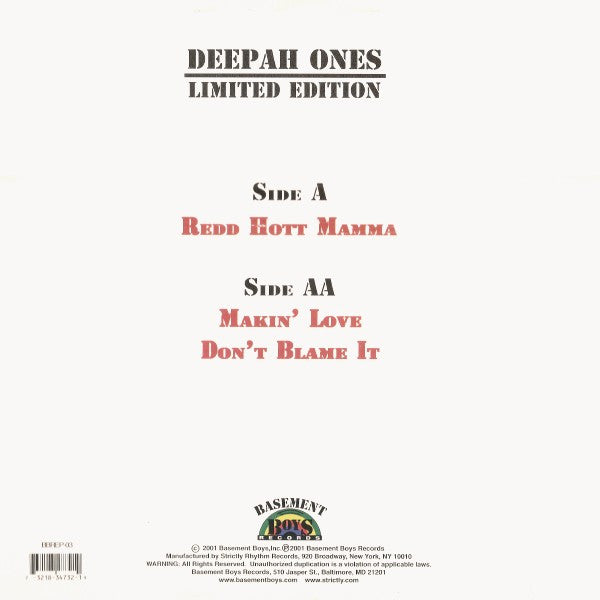 Deepah Ones - Deepah Ones E.P.