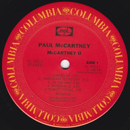 McCartney II - secondary