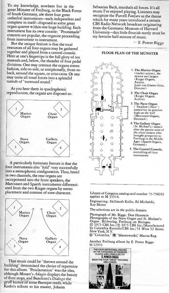 E. Power Biggs, Georg Friedrich Händel, Henry Purcell, Wolfgang Amadeus Mozart, Dieterich Buxtehude, Johann Ludwig Krebs, Adriano Banchieri, André Campra - The Four Antiphonal Organs Of The Cathedral Of Freiburg Played Simultaneously By