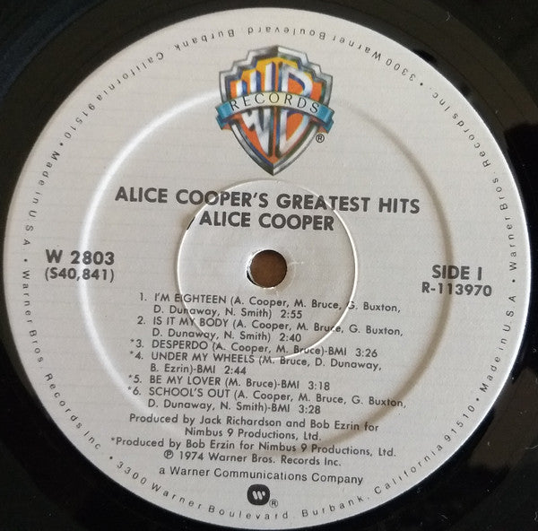 Alice Cooper's Greatest Hits - secondary