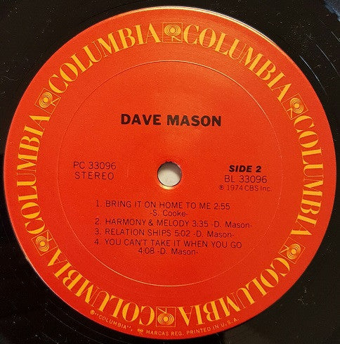 Dave Mason - secondary