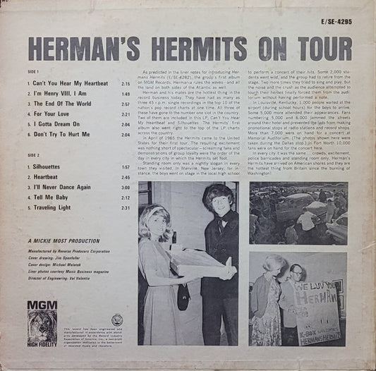 Herman's Hermits On Tour (Their Second Album!) - secondary