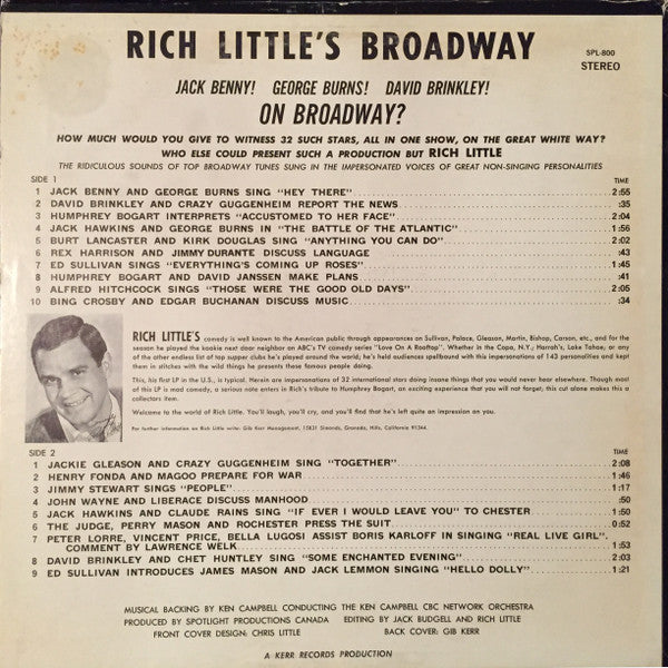 Rich Little - Rich Little's Broadway