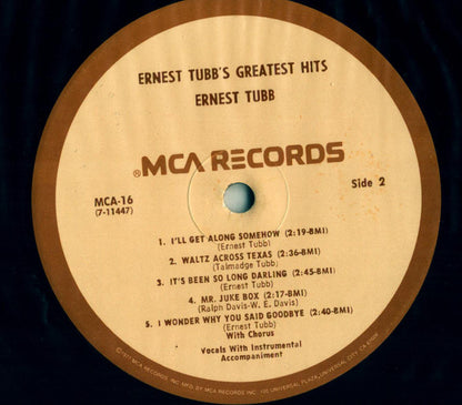 Ernest Tubb's Greatest Hits - secondary