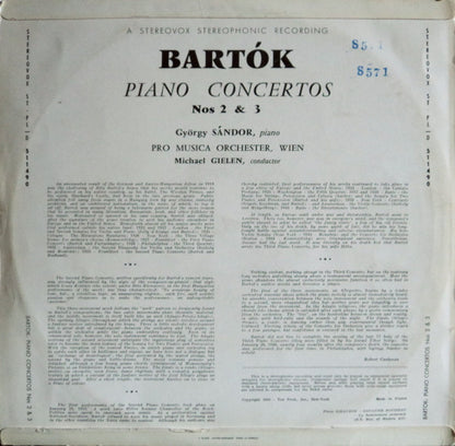Béla Bartók, György Sándor, Vienna Pro Musica Orchestra, Michael Gielen - Piano Concertos Nos 2 & 3