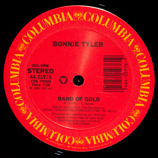 12": Bonnie Tyler - Band Of Gold