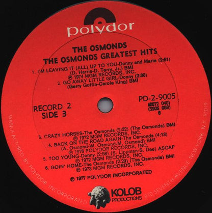 The Osmonds Greatest Hits - secondary