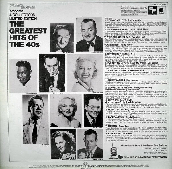 Various - Plaza House Presents The Greatest Hits Of The 40s