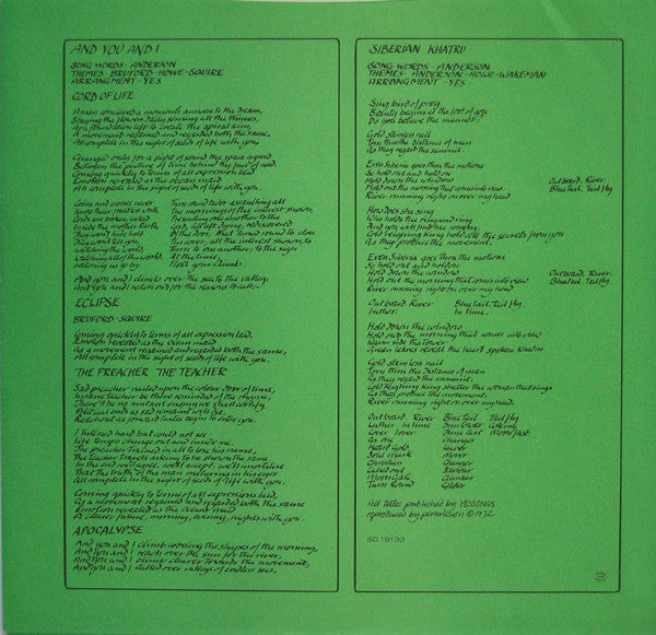 Close To The Edge - secondary