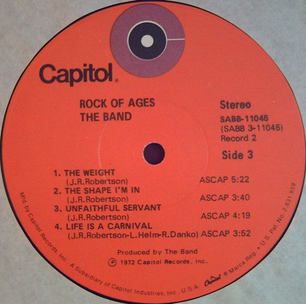 Rock Of Ages (The Band In Concert) - secondary