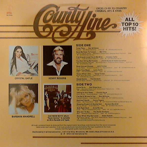 Various - County Line (Cross Over To Country Original Hits & Stars)