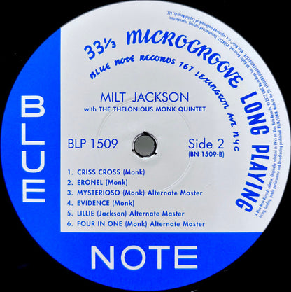 Milt Jackson With John Lewis, Percy Heath, Kenny Clarke, Lou Donaldson And The Thelonious Monk Quintet - secondary