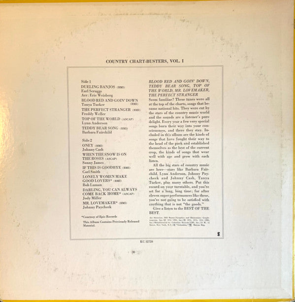 Various - Country Chart Busters Volume 1