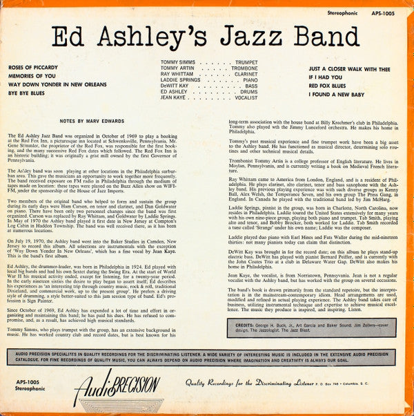 Ed Ashley's Jazz Band, Tommy Simms - Ed Ashley's Jazz Band Featuring Tommy Simms