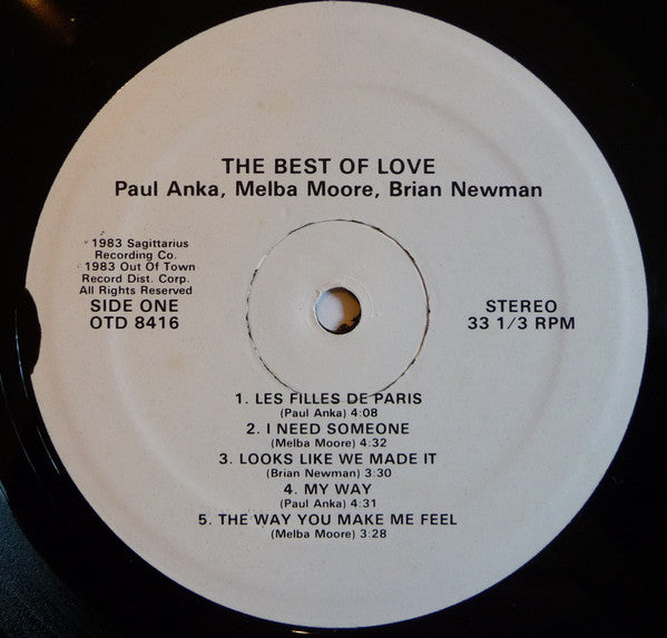 Paul Anka, Melba Moore, Brian Newman - The Best Of Love