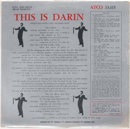 Bobby Darin - This Is Darin