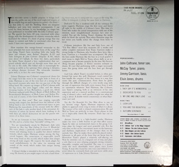 John Coltrane and Johnny Hartman - secondary
