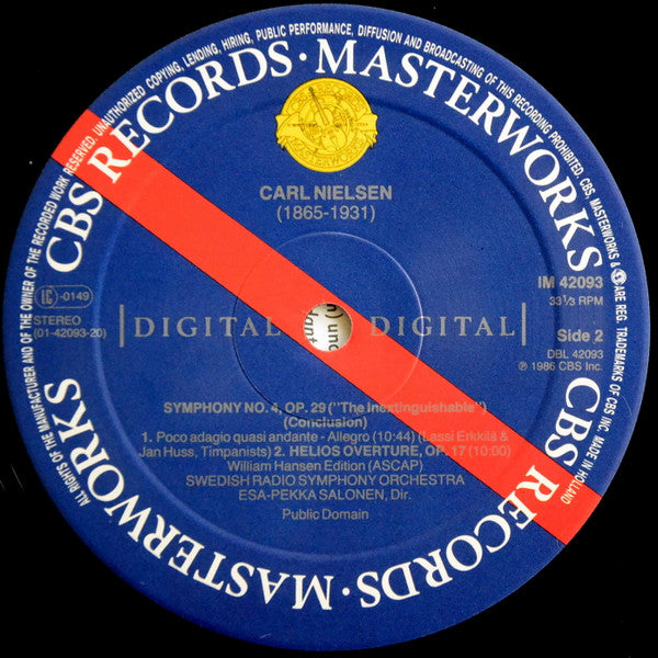 Symphony No. 4 "The Inextinguishable" / Helios Overture - secondary