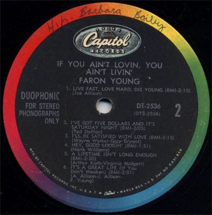 Faron Young - If You Ain't Lovin' You Ain't Livin'