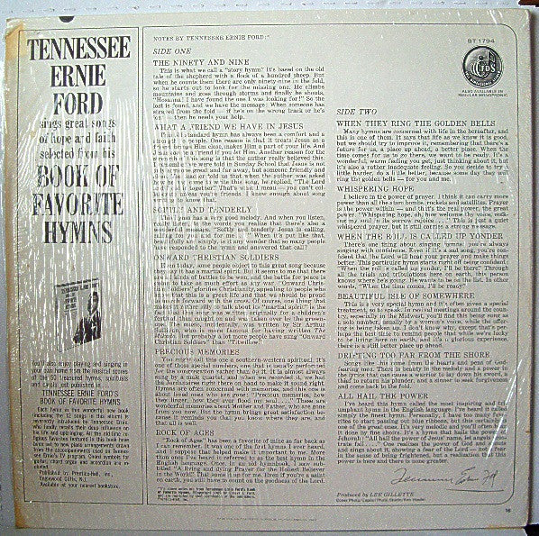 Tennessee Ernie Ford - Tennessee Ernie Ford Sings From His Book Of Favorite Hymns