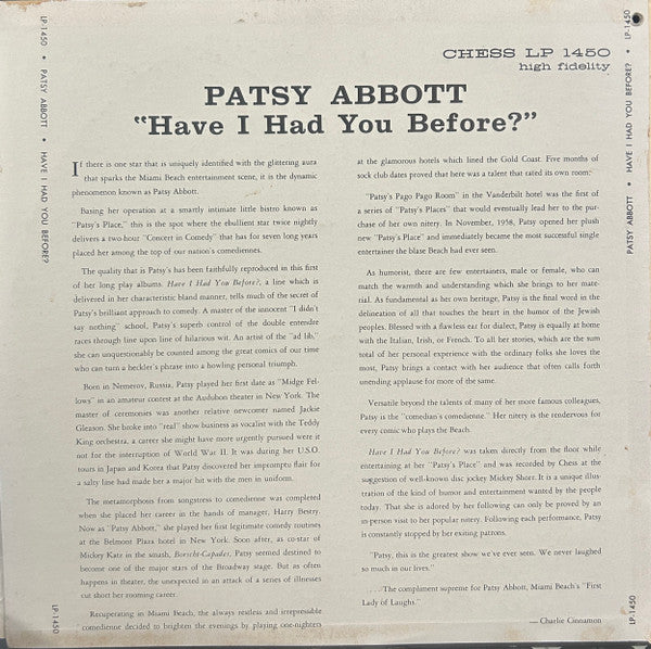 Have I Had You Before? - secondary