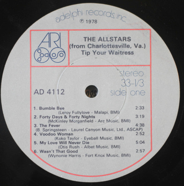 The Allstars from Charlottesville, Va. - Tip Your Waitress