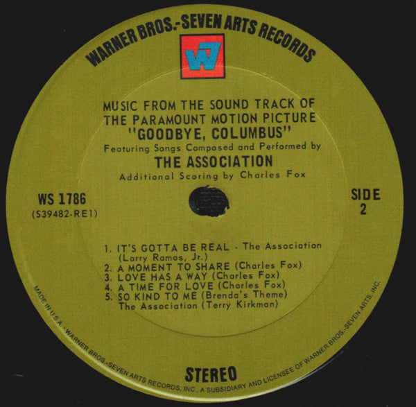 Music From The Sound Track Of The Paramount Motion Picture "Goodbye, Columbus" - secondary