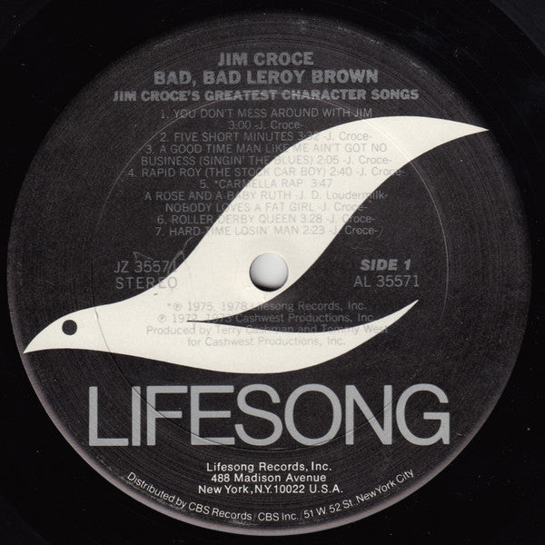 Jim Croce - Bad, Bad Leroy Brown / Jim Croce's Greatest Character Songs