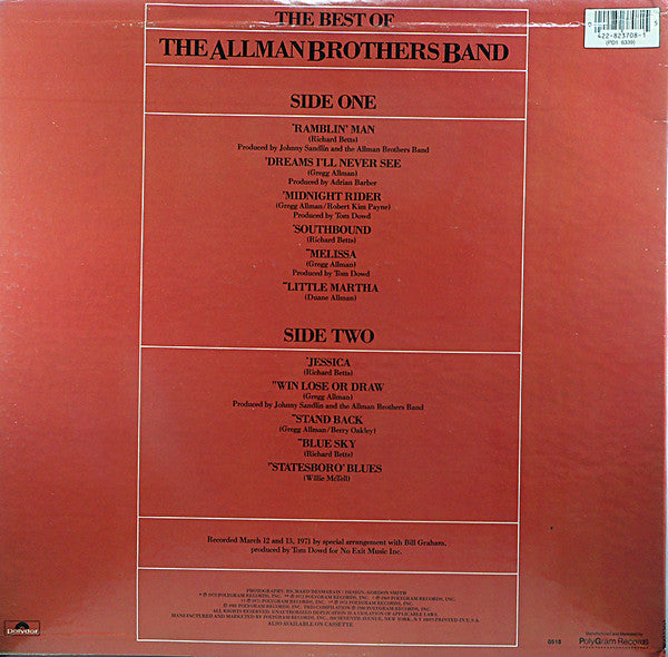 The Best Of The Allman Brothers Band - secondary