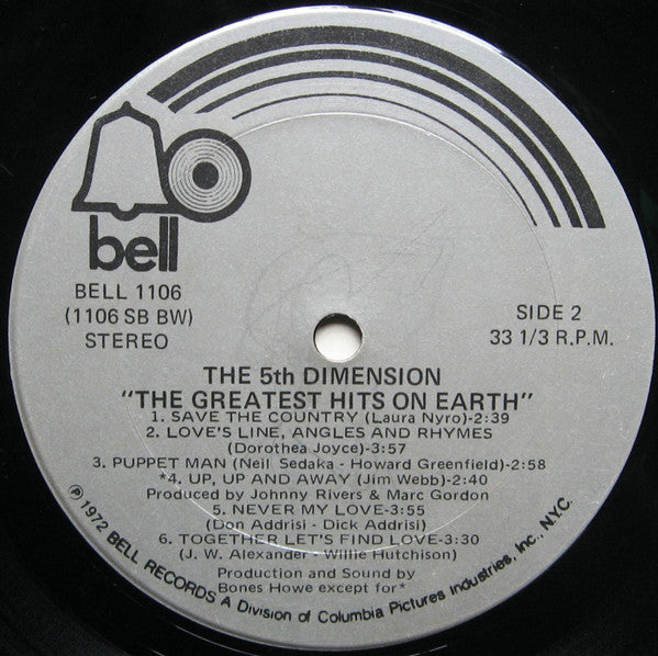 The Fifth Dimension - The Greatest Hits On Earth
