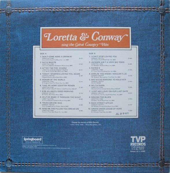Sing The Great Country Hits - secondary