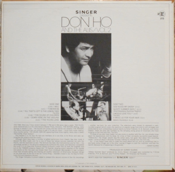 Don Ho, The Aliis - Singer Presents Don Ho And The Aliis / Vol. 2