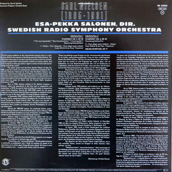 Symphony No. 4 "The Inextinguishable" / Helios Overture - secondary