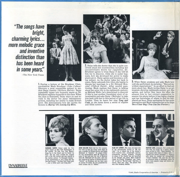 Barbara Harris (2), John Cullum - On A Clear Day You Can See Forever (Original Broadway Cast Recording)