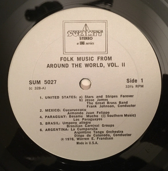 Folk Music From Around The World, Vol II - secondary