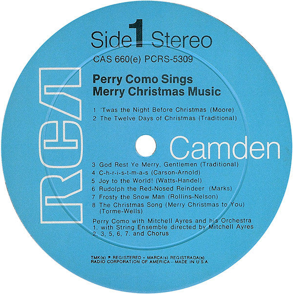 Perry Como - Perry Como Sings Merry Christmas Music