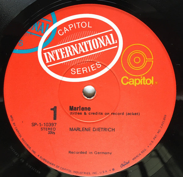 Marlene Dietrich - Songs In German By The Inimitable Dietrich