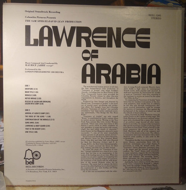 Maurice Jarre, London Philharmonic Orchestra -  Lawrence Of Arabia - Original Soundtrack Recording