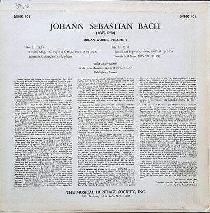 Johann Sebastian Bach, Marie-Claire Alain - The Organ Works Of Johann Sebastian Bach (Volume 2)