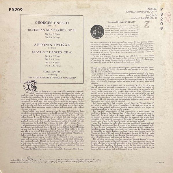 Four Slavonic Dances / Rumanian Rhapsodies - secondary