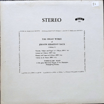 Johann Sebastian Bach, Marie-Claire Alain - The Organ Works Of Johann Sebastian Bach (Volume 2)