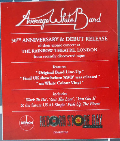 Live At The Rainbow Theatre, 1974 - secondary