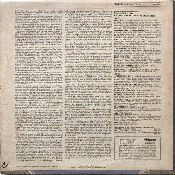 Charlie Barnet, Vol. II - secondary