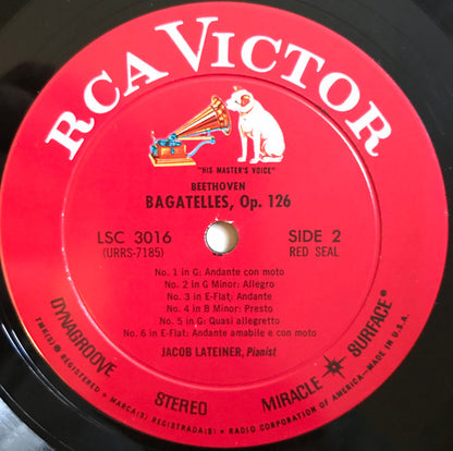 Ludwig van Beethoven, Jacob Lateiner - Beethoven Sonata No. 32 Op. 111, Bagatelles, Op. 126